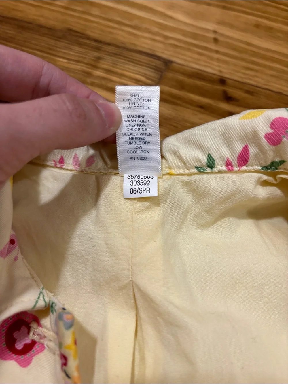 Baby Gap Infant 3-6 Month Butter Yellow Floral Button-Up 100% Cotton Jacket